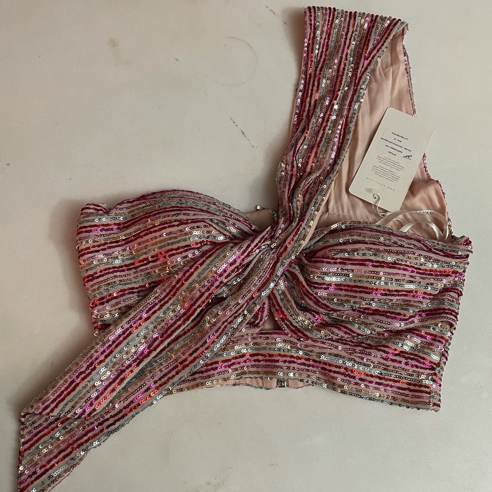 Azulu multicolor sequin Cartagena top